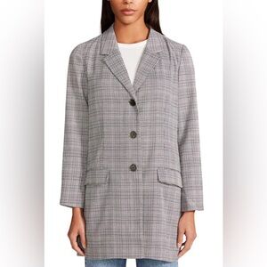 Walking in sunshine plaid blazer Black/Yellow